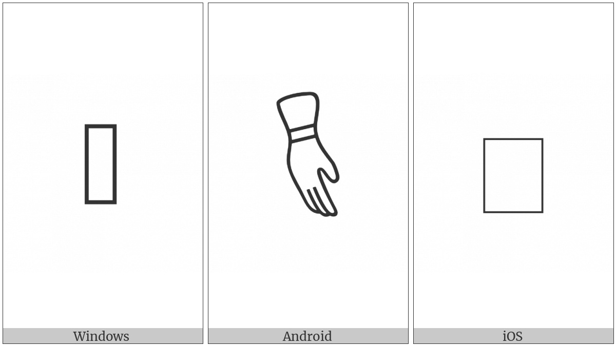 Anatolian Hieroglyph A043 on various operating systems