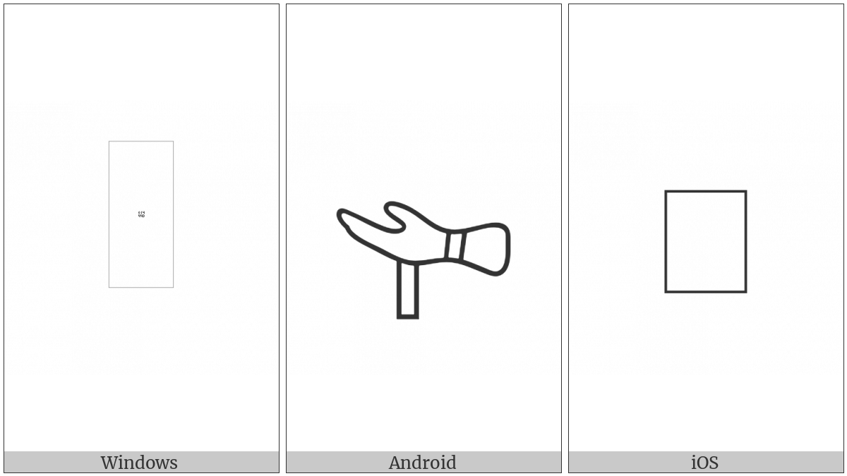 Anatolian Hieroglyph A068 on various operating systems