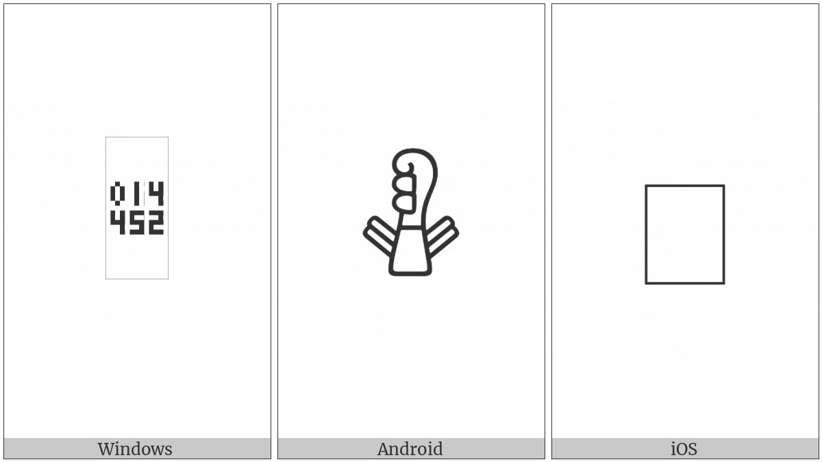 Anatolian Hieroglyph A073 on various operating systems