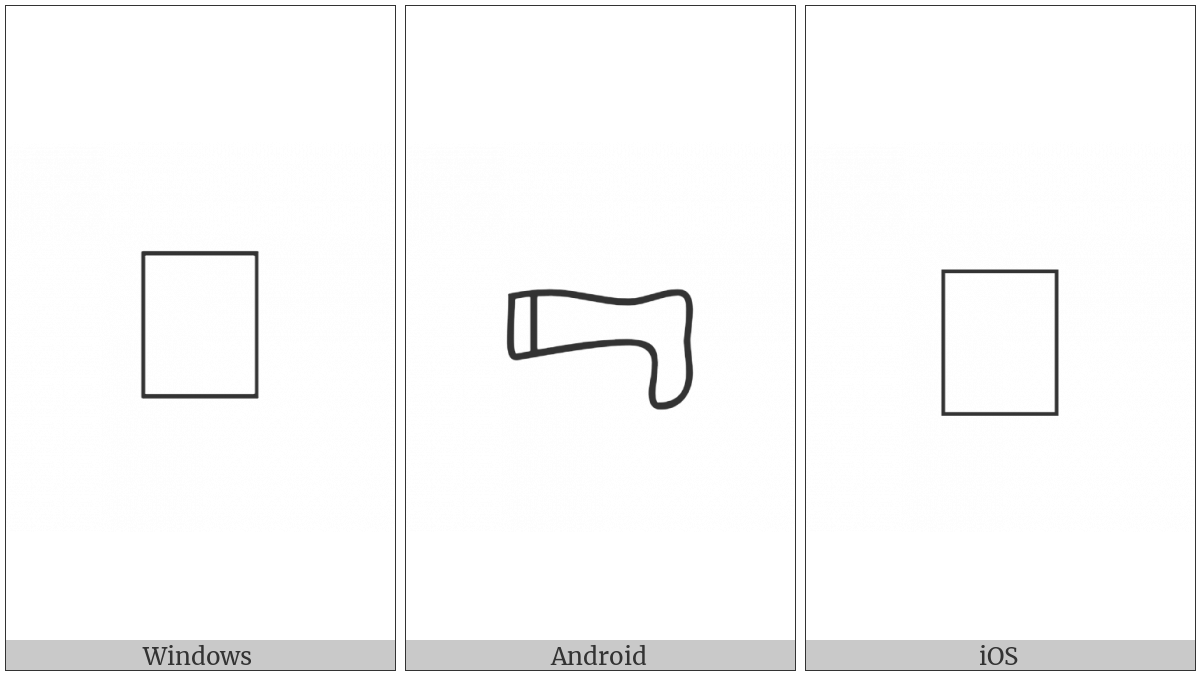 Anatolian Hieroglyph A084 on various operating systems