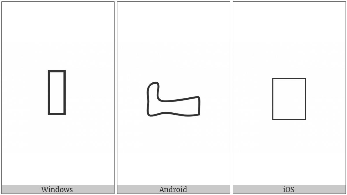 Anatolian Hieroglyph A088 on various operating systems