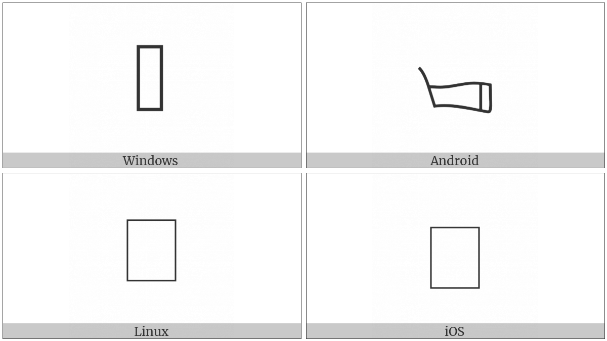 Anatolian Hieroglyph A089 on various operating systems