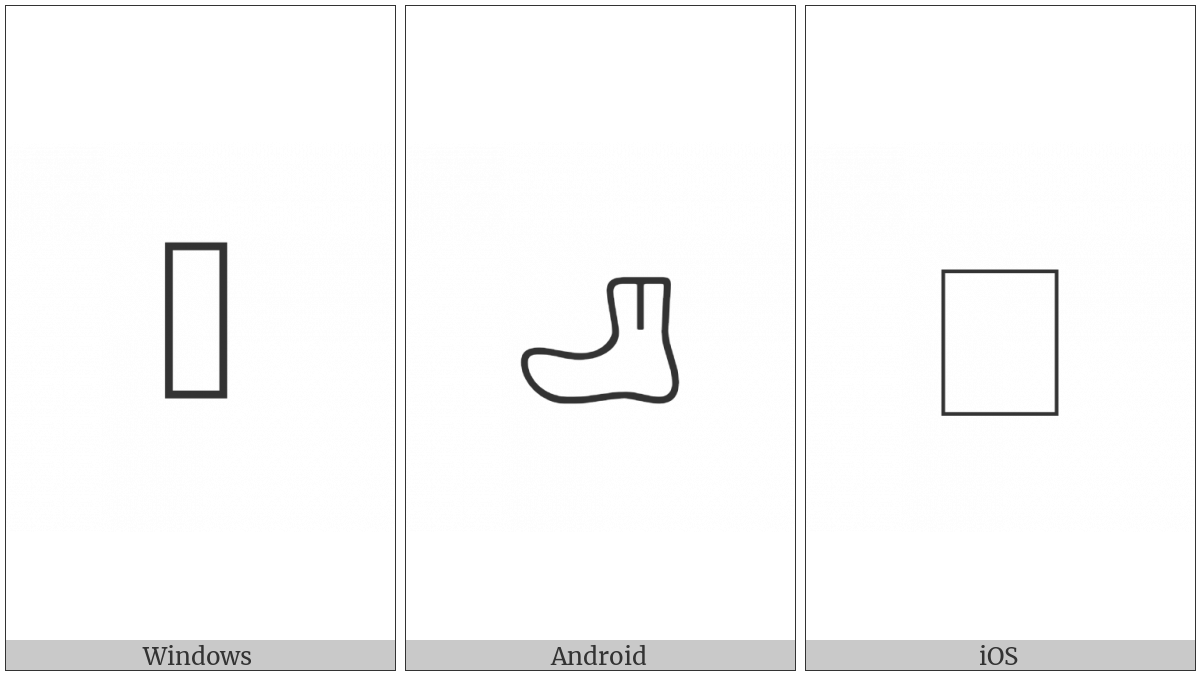 Anatolian Hieroglyph A090 on various operating systems