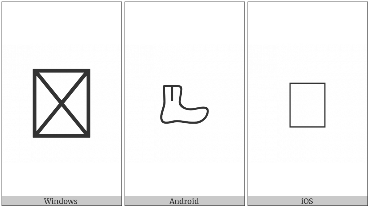 Anatolian Hieroglyph A093 on various operating systems