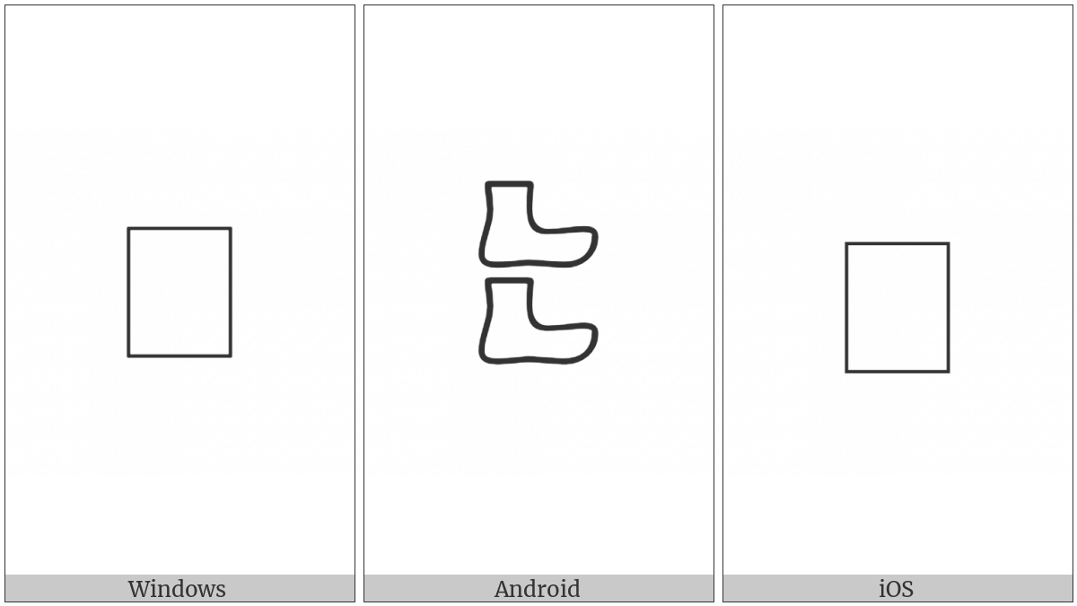 Anatolian Hieroglyph A095 on various operating systems