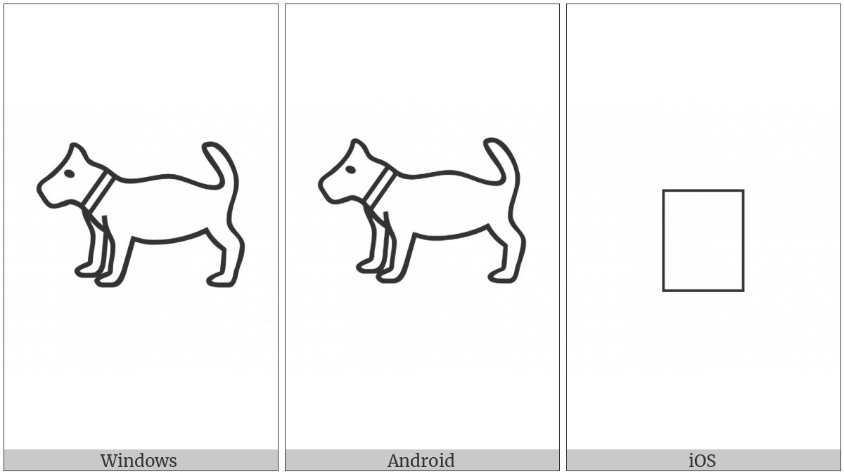 Anatolian Hieroglyph A098A on various operating systems