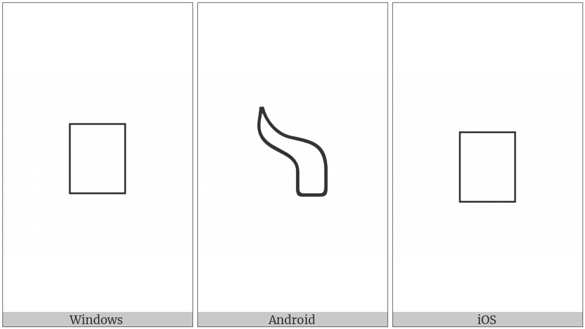 Anatolian Hieroglyph A108 on various operating systems