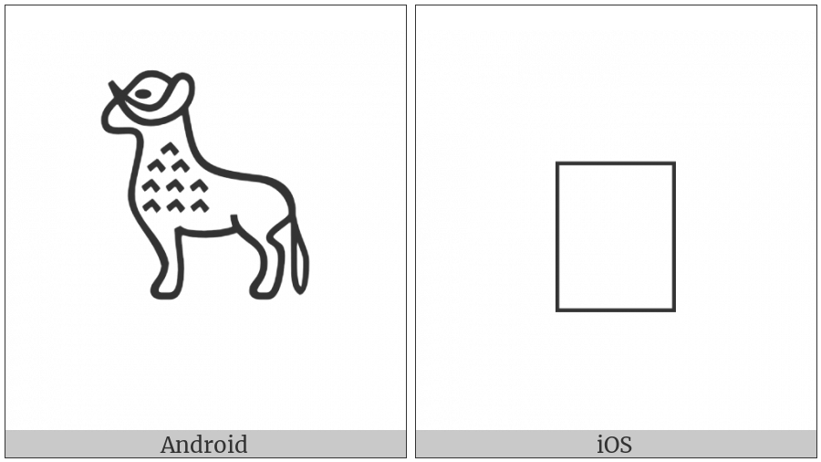 Anatolian Hieroglyph A110B on various operating systems