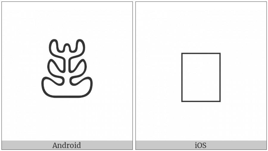 Anatolian Hieroglyph A158 on various operating systems