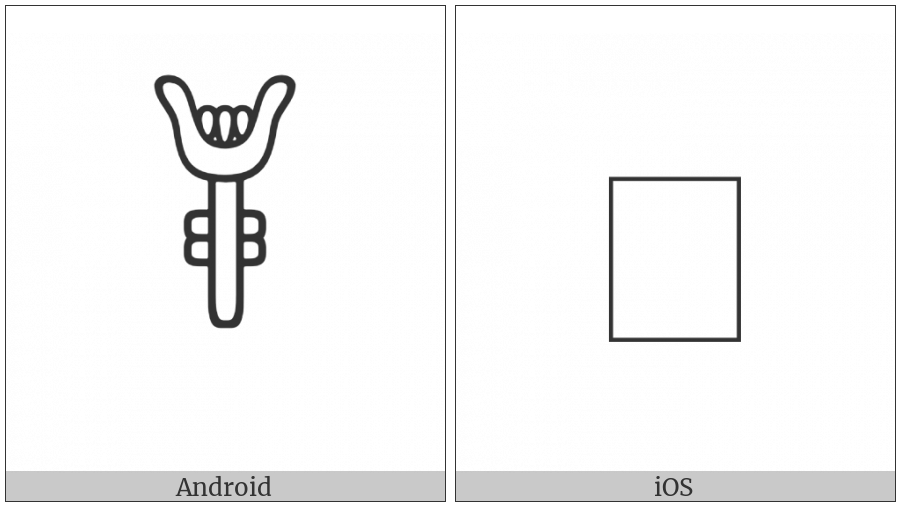 Anatolian Hieroglyph A161 on various operating systems