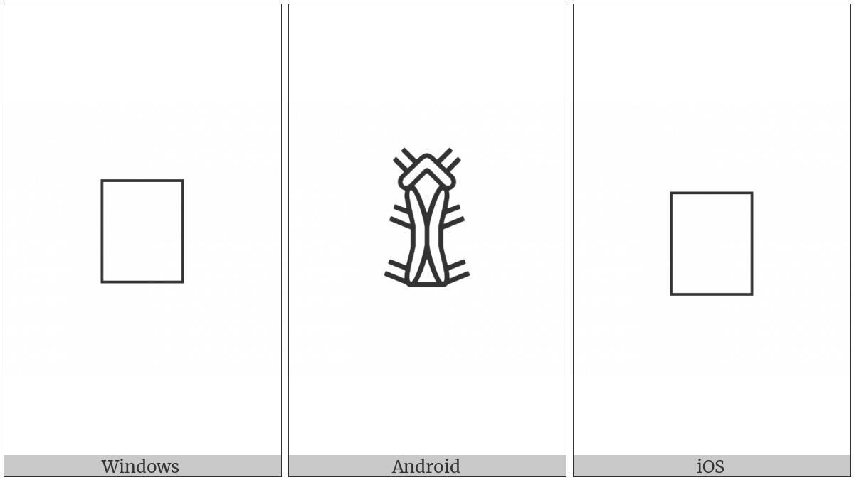 Anatolian Hieroglyph A165 on various operating systems