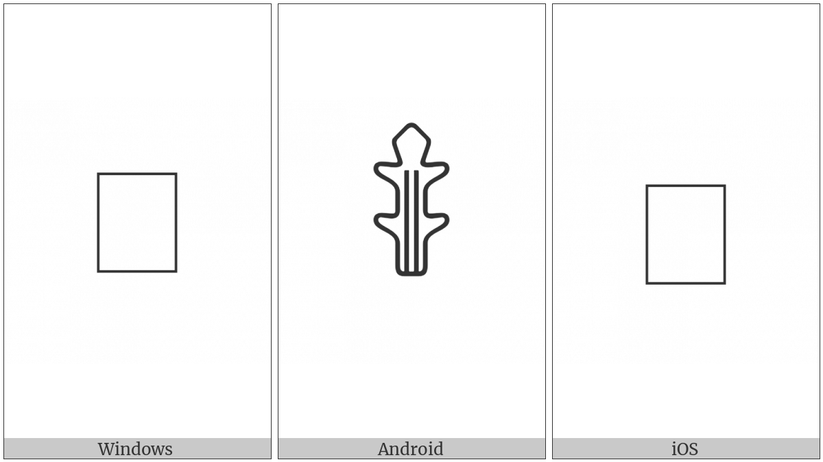 Anatolian Hieroglyph A171 on various operating systems