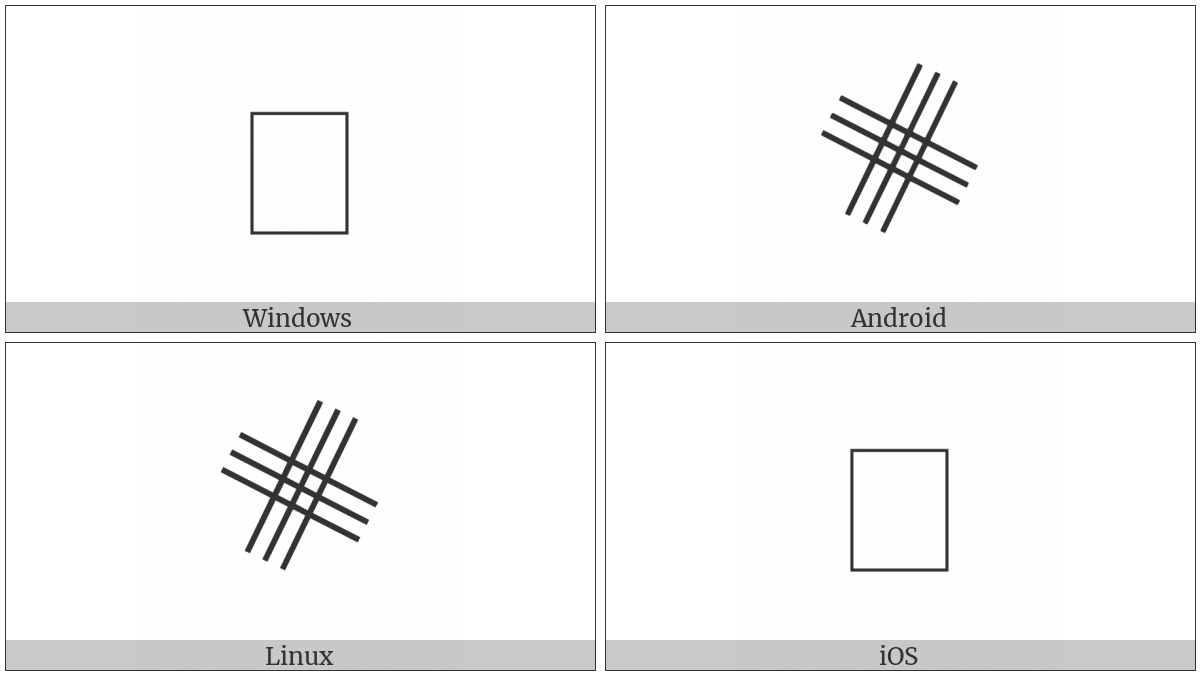 Anatolian Hieroglyph A224 on various operating systems