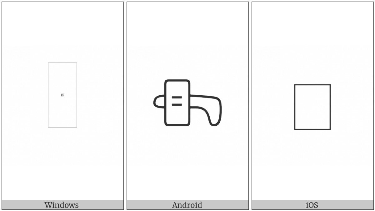 Anatolian Hieroglyph A281 on various operating systems