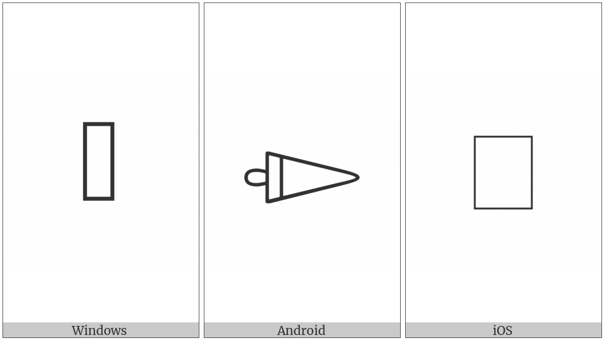 Anatolian Hieroglyph A312 on various operating systems