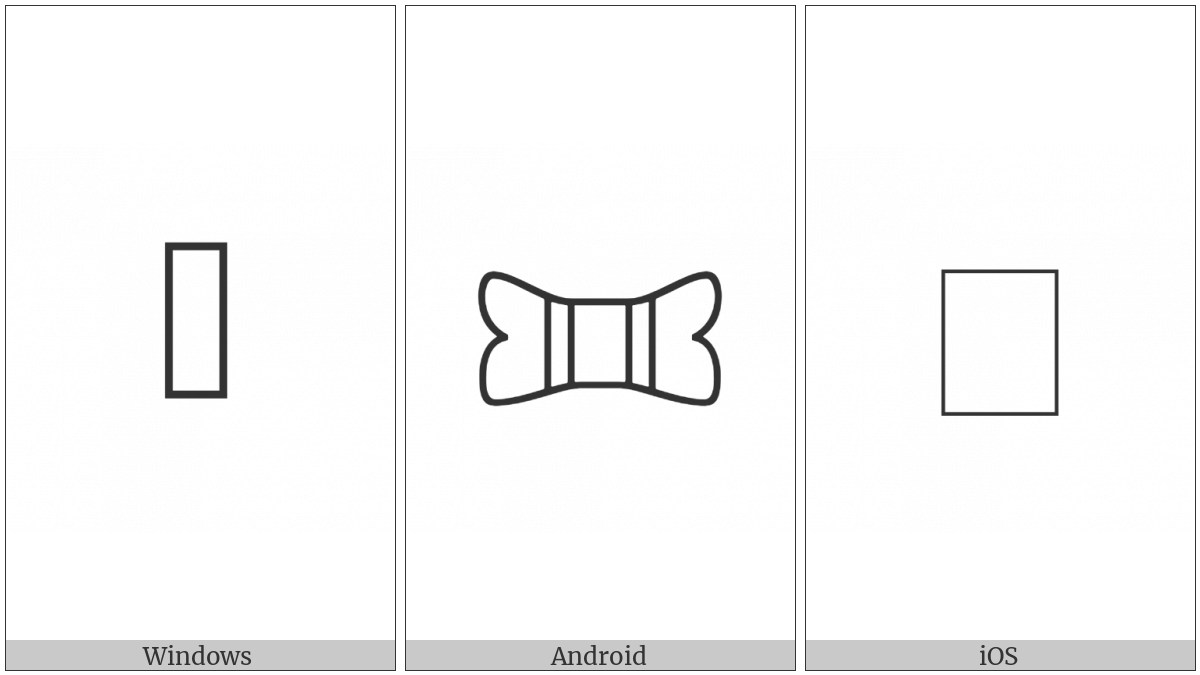 Anatolian Hieroglyph A325 on various operating systems