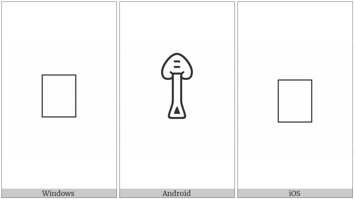 Anatolian Hieroglyph A329 on various operating systems