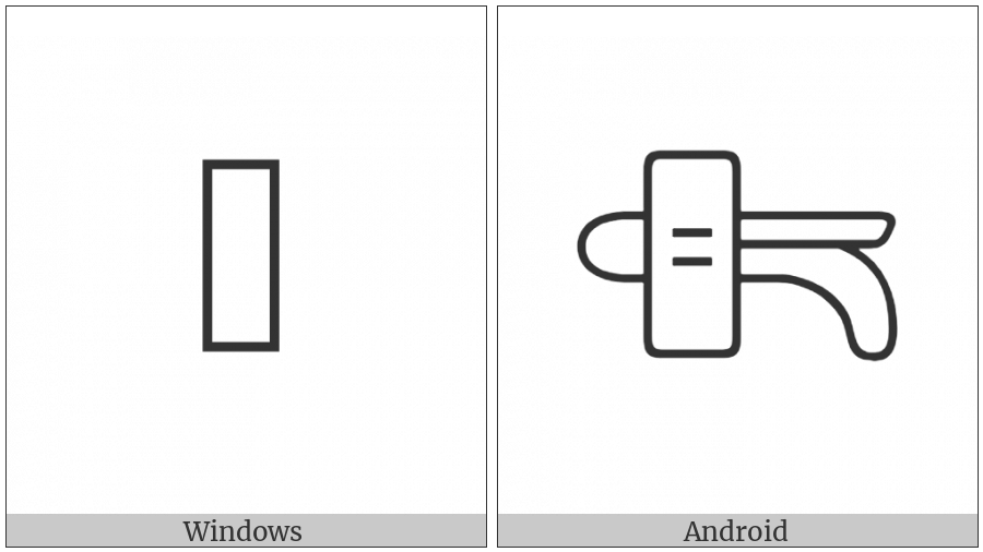 Anatolian Hieroglyph A366 on various operating systems
