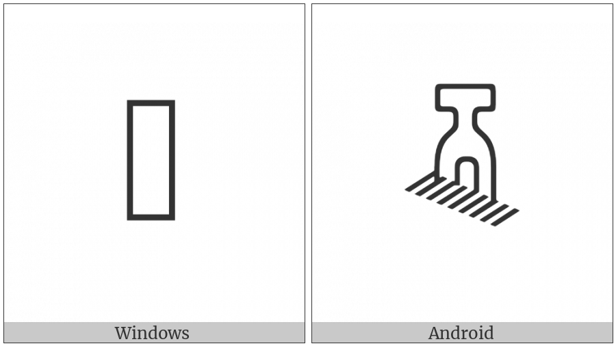 Anatolian Hieroglyph A457 on various operating systems