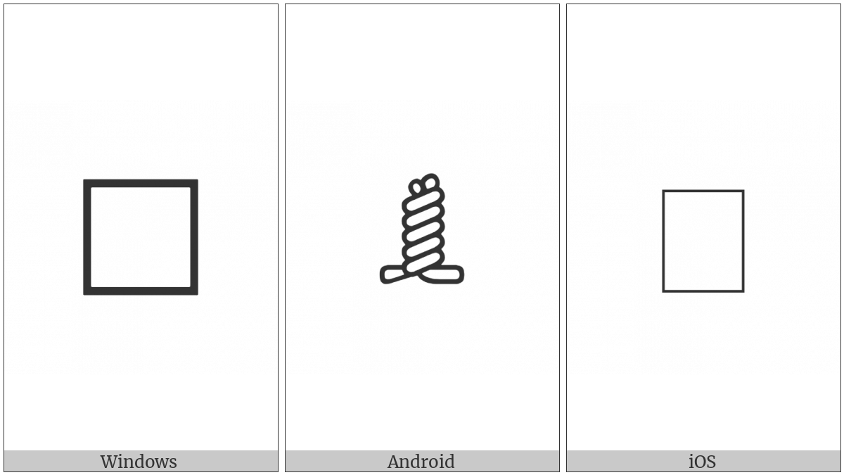 Anatolian Hieroglyph A494 on various operating systems