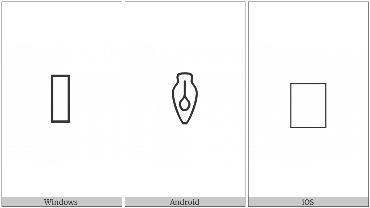 Anatolian Hieroglyph A509 on various operating systems