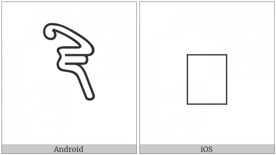 Anatolian Hieroglyph A521 on various operating systems