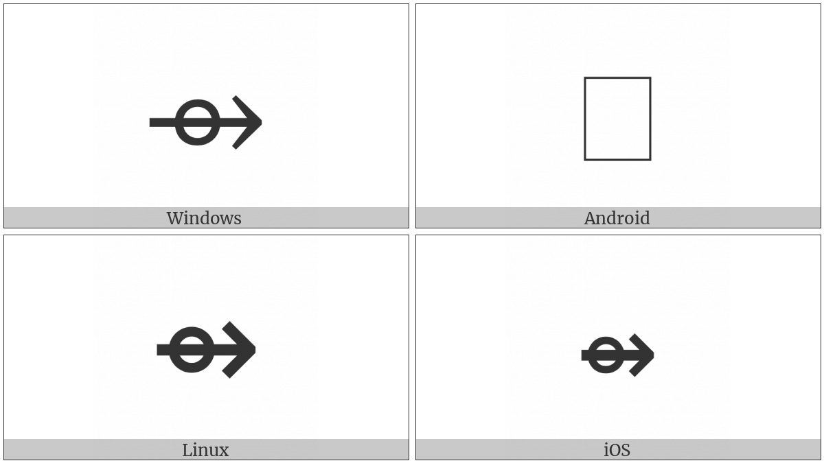 Right Arrow With Small Circle on various operating systems