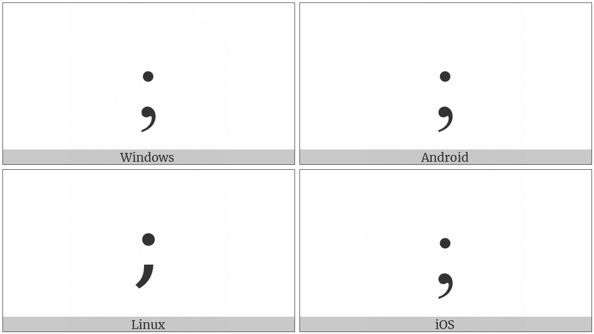 how to change the semi colon to a greek question mark