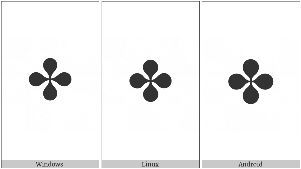 Heavy Four Balloon-Spoked Asterisk on various operating systems