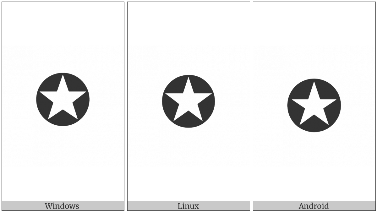 Circled White Star on various operating systems