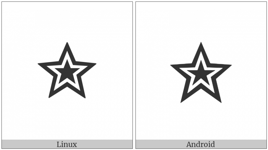 Heavy Outlined Black Star on various operating systems