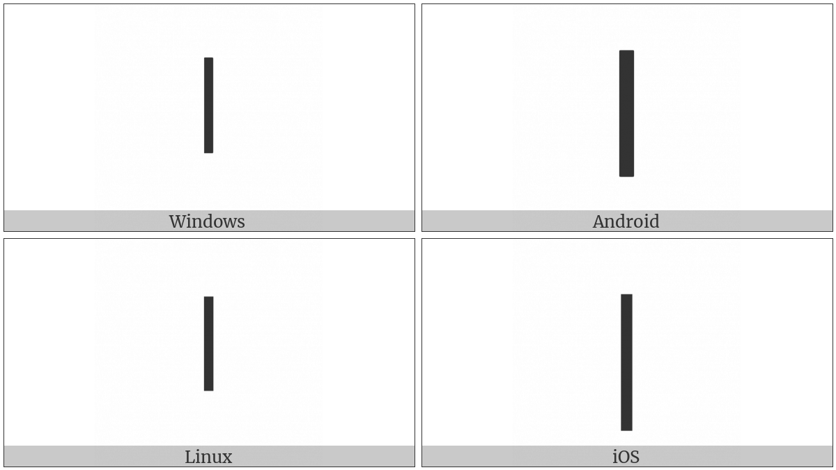 Light Vertical Bar on various operating systems