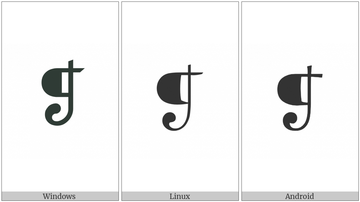 Curved Stem Paragraph Sign Ornament on various operating systems