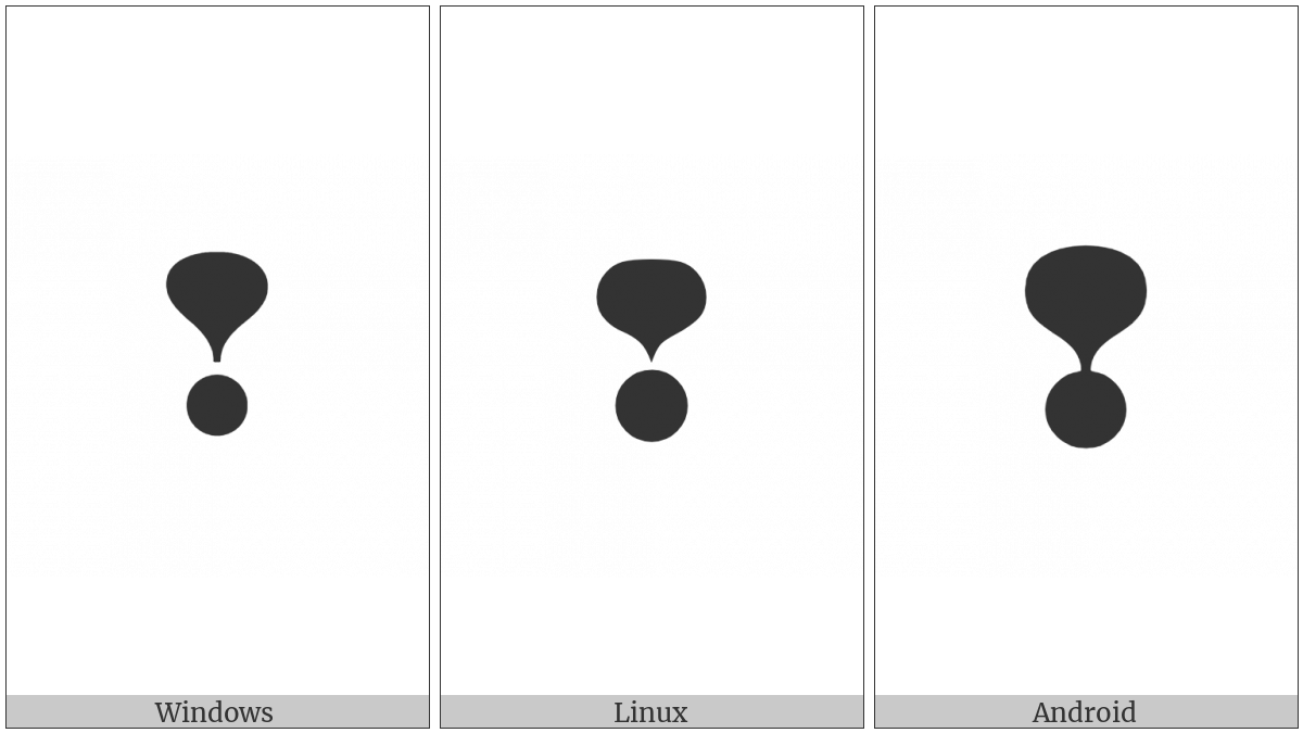 Heavy Exclamation Mark Ornament on various operating systems