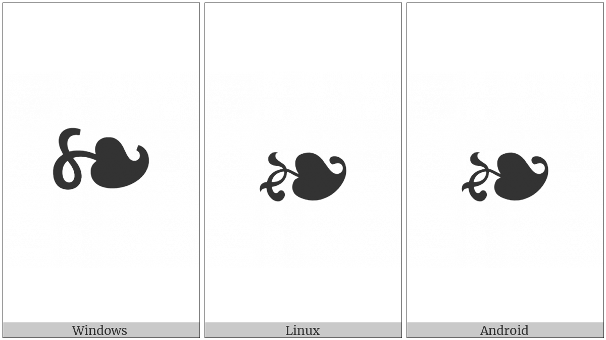 Rotated Floral Heart Bullet on various operating systems