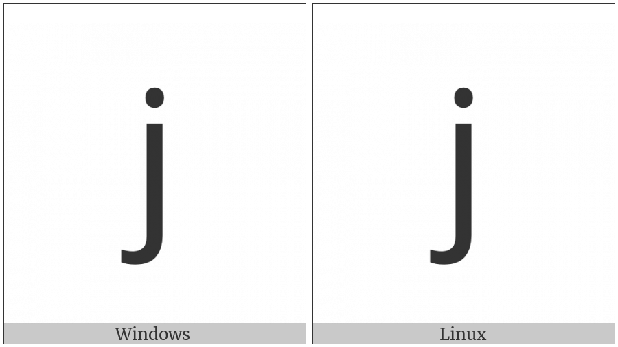 Greek Letter Yot on various operating systems