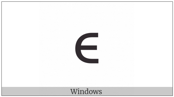 Greek Lunate Epsilon Symbol on various operating systems