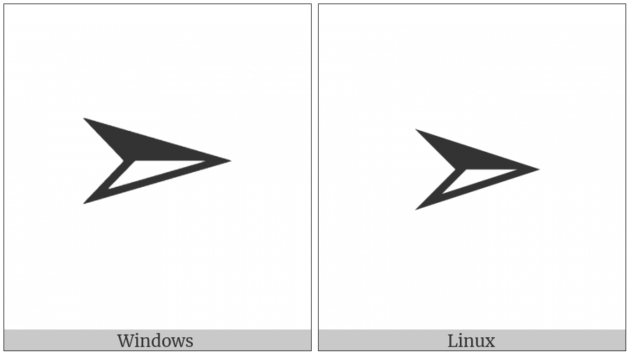 Three-D Bottom-Lighted Rightwards Arrowhead on various operating systems