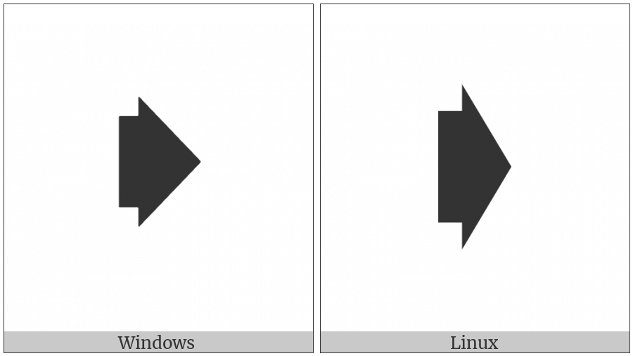 Squat Black Rightwards Arrow on various operating systems