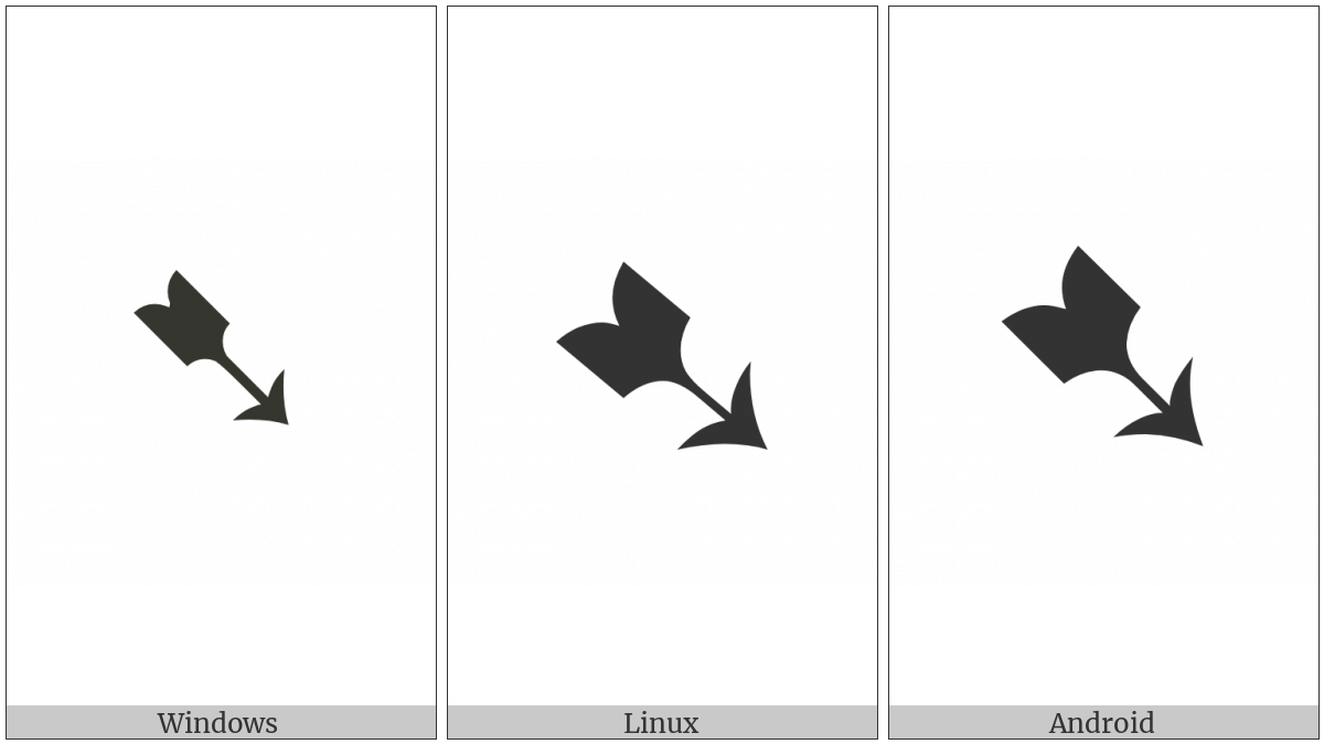 Heavy Black-Feathered South East Arrow on various operating systems