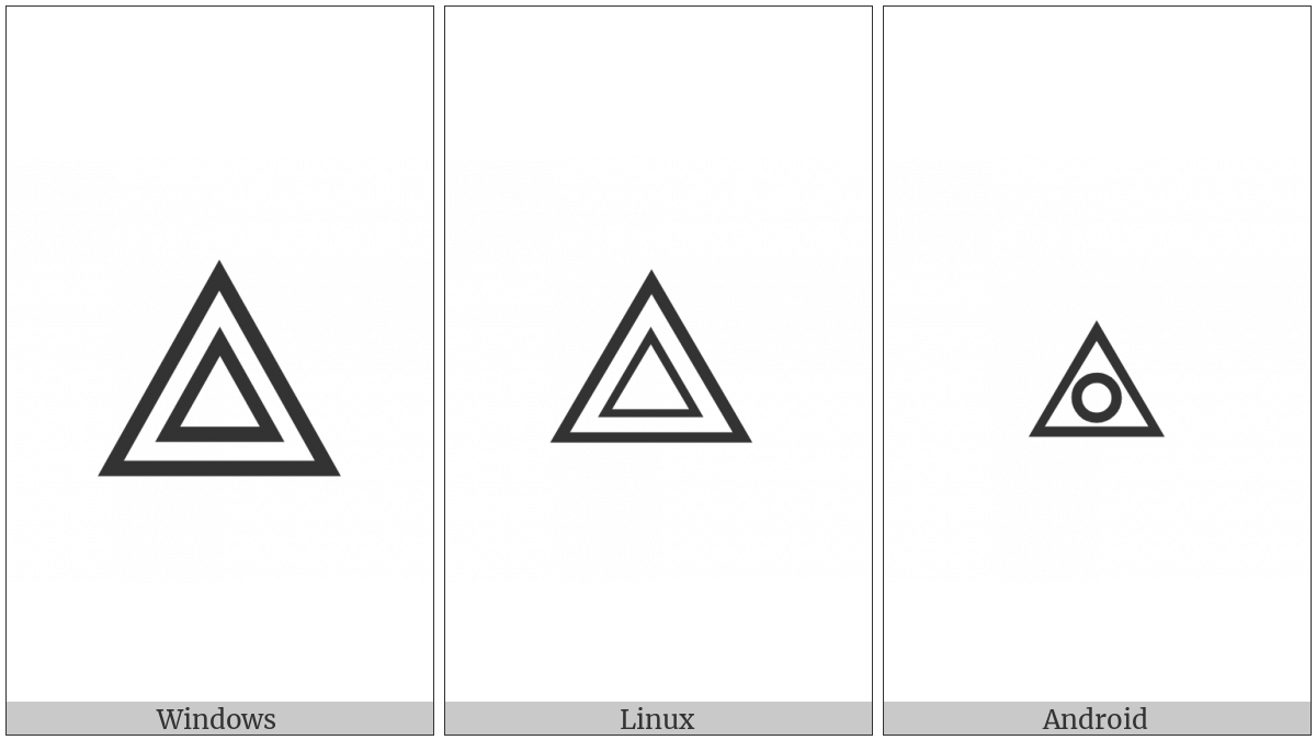White Triangle Containing Small White Triangle on various operating systems