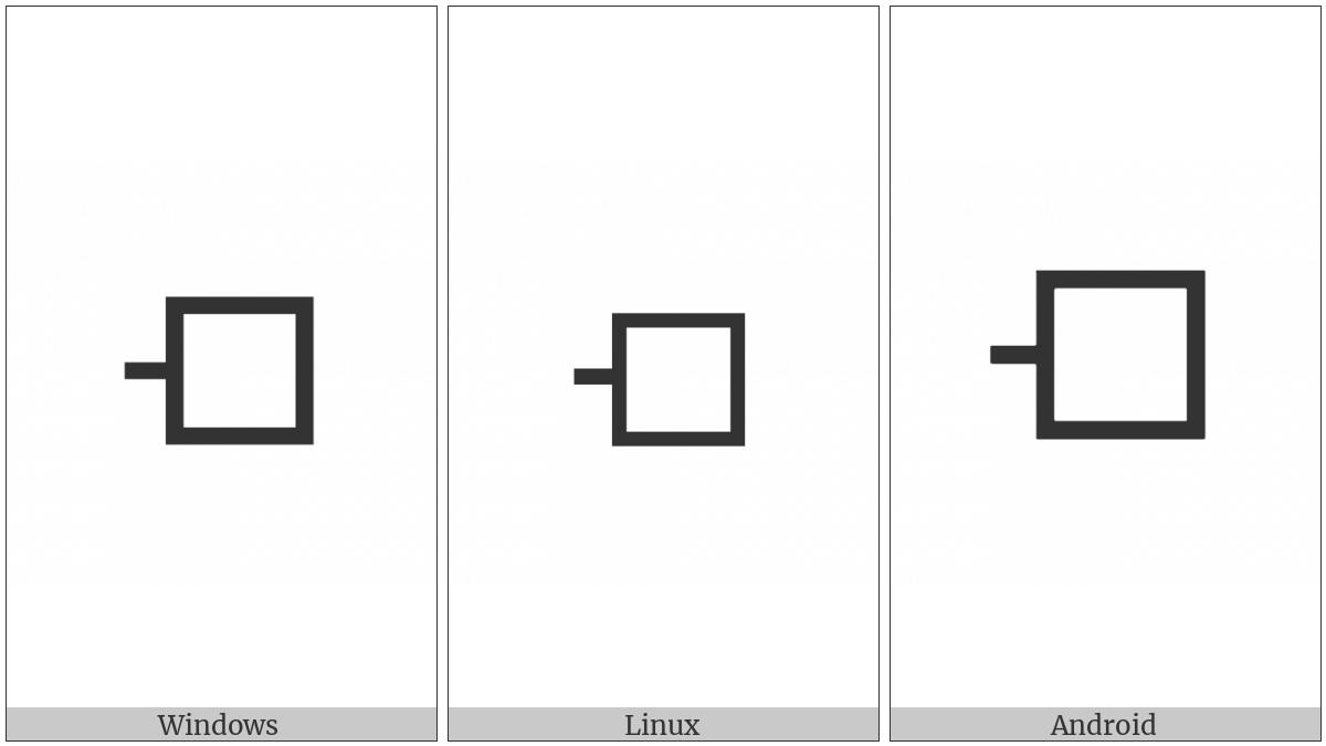 White Square With Leftwards Tick on various operating systems