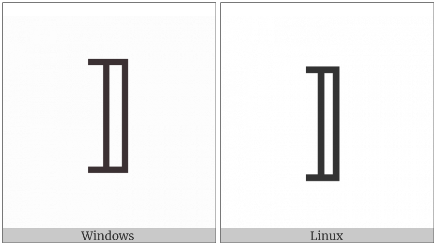 Mathematical Right White Square Bracket on various operating systems