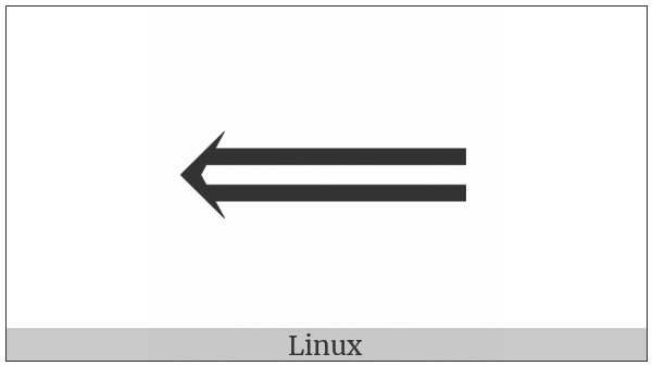 Long Leftwards Double Arrow on various operating systems