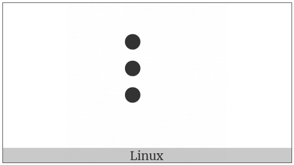 Braille Pattern Dots-123 on various operating systems