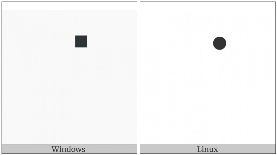 Braille Pattern Dots-4 on various operating systems