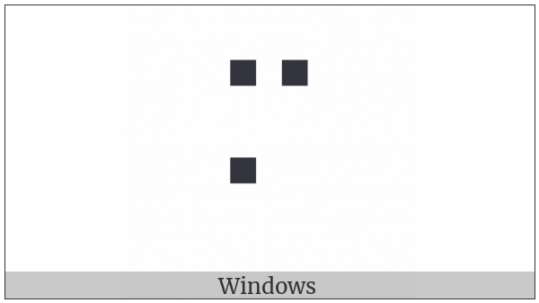 Braille Pattern Dots-134 on various operating systems