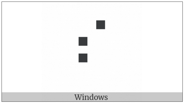 Braille Pattern Dots-234 on various operating systems
