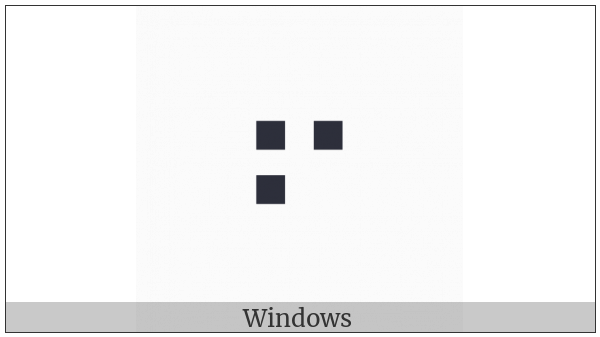 Braille Pattern Dots-235 on various operating systems