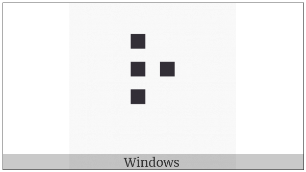 Braille Pattern Dots-1235 on various operating systems